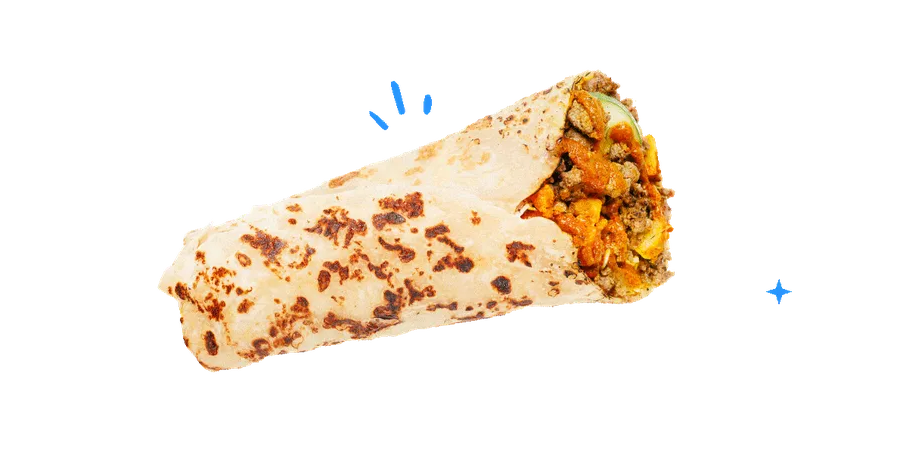 Lamb Rollti wrap being rolled